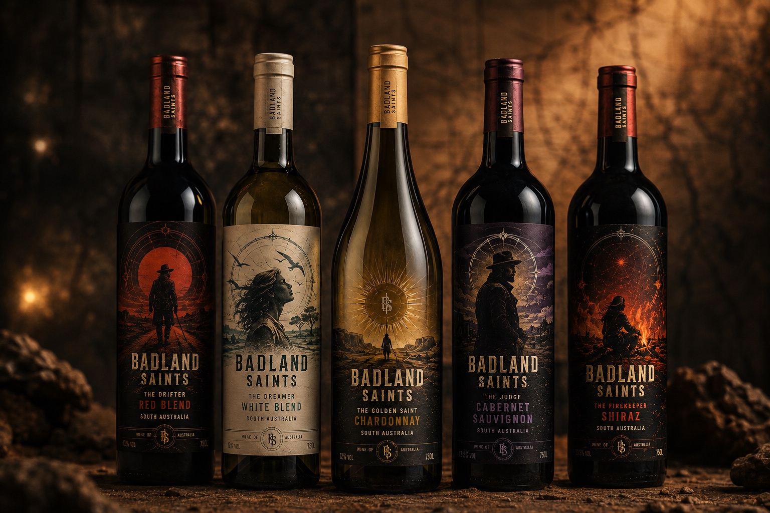 Badland Saints wine range