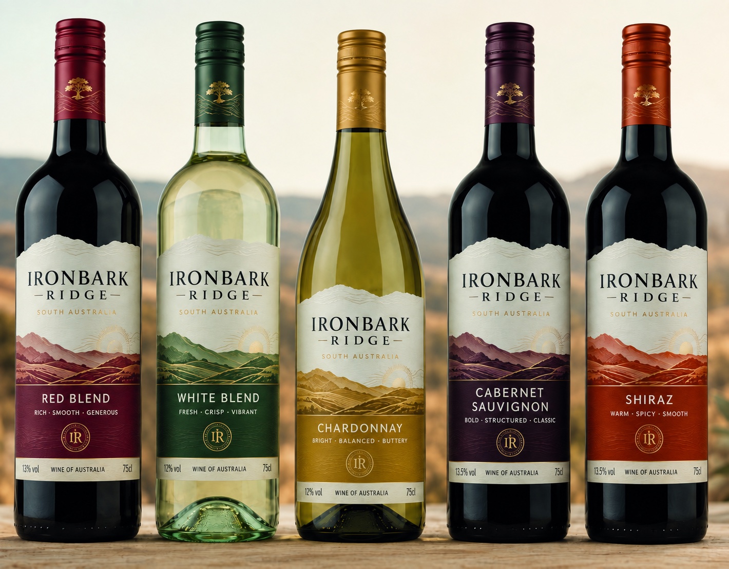 Ironbark Ridge wine range
